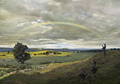 Landscape on Rugen with Rainbow 1830 By Caspar David Friedrich