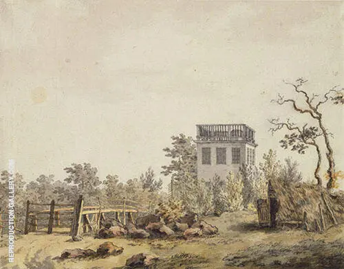 Landscape with Pavilion By Caspar David Friedrich
