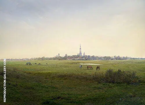 Meadows near Greifswald 1820 By Caspar David Friedrich