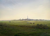 Meadows near Greifswald 1820 By Caspar David Friedrich