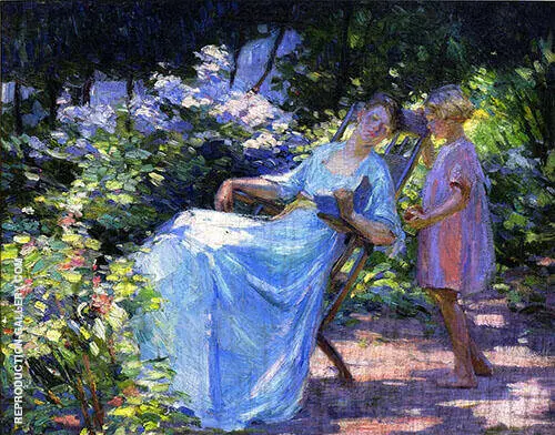 Mother and Daughter in a Garden By Catherine Wiley