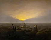 Moonrise by The Sea By Caspar David Friedrich