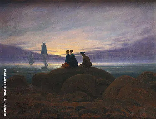 Moonrise over The Sea 1822 By Caspar David Friedrich