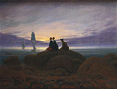 Moonrise over The Sea 1822 By Caspar David Friedrich