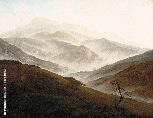 Mountain with Ascending Mist 1820 | Oil Painting Reproduction
