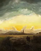 Neubrandenburg in The Morning Mist 1816 By Caspar David Friedrich