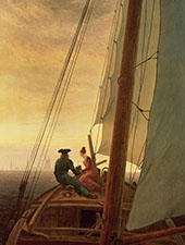 On Board A Sailing Ship 1818 By Caspar David Friedrich