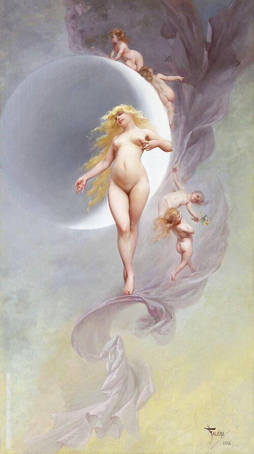 The Planet Venus 1882 by Luis Ricardo Falero | Oil Painting Reproduction