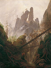 Rocky Landscape in The Elbe Sandstone Mountains 1822 By Caspar David Friedrich