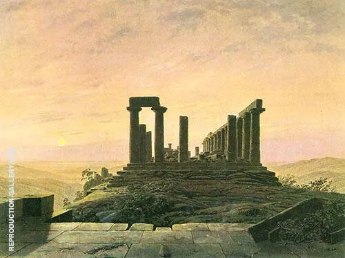 Temple of Juno in Agrigento 1828 By Caspar David Friedrich