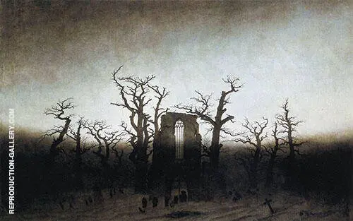 The Abbey in The Oakwood 1810 By Caspar David Friedrich