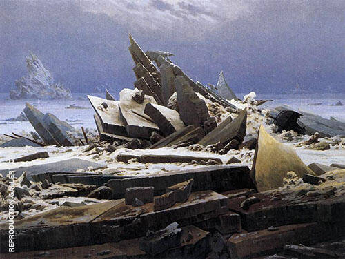 The Sea of Ice 1823 by Caspar David Friedrich | Oil Painting Reproduction
