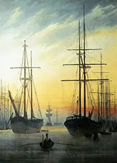 View of a Harbour 1815 By Caspar David Friedrich
