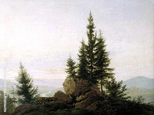 View of The Elbe Valley 1807 By Caspar David Friedrich
