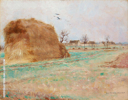 Haystack in the Field by Nils Kreuger | Oil Painting Reproduction