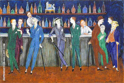 The Bar 1920 By Nils Dardel