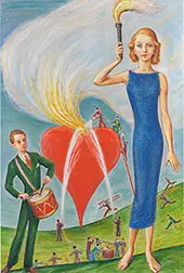 A Heart in Flames 1930 By Nils Dardel