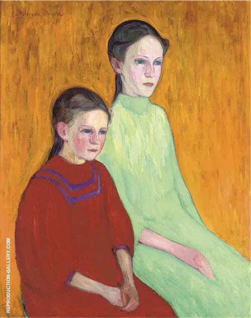 Two Girls 1911 By Nils Dardel