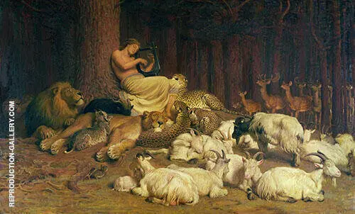 Apollo Playing the Lute By Briton Riviere