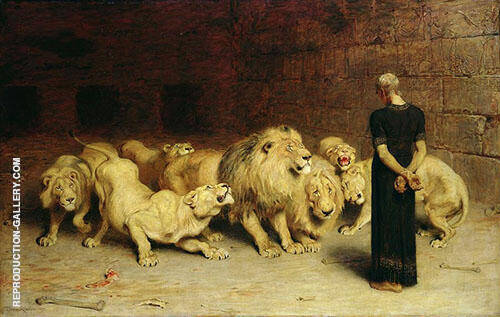 Daniel in the Lion's Den by Briton Riviere | Oil Painting Reproduction