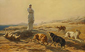 Pallas Athena and the Herdsman's Dogs By Briton Riviere