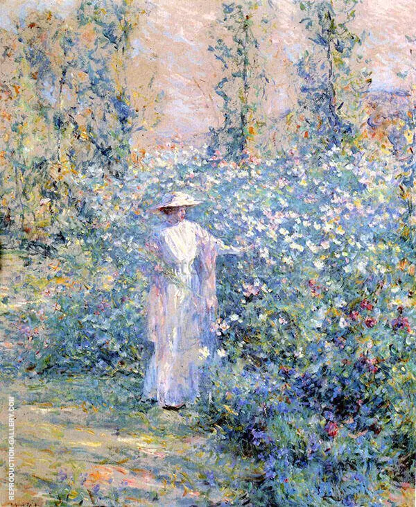In The Flower Garden 1900 By Robert Lewis Reid