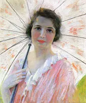 Lady with Umbrella By Robert Lewis Reid