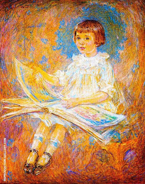 Portrait of a Young Girl 1919 By Robert Lewis Reid