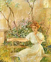 The Garden Seat 1911 By Robert Lewis Reid