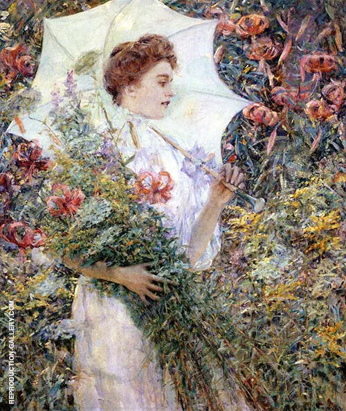 The White Parasol By Robert Lewis Reid