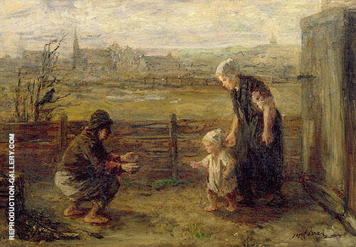 First Steps by Jozef Israels | Oil Painting Reproduction