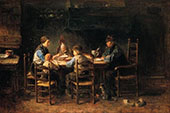 Peasant Family at Table 1882 By Jozef Israels