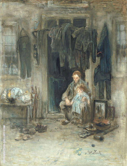 Son of The Old People 1888 by Jozef Israels | Oil Painting Reproduction