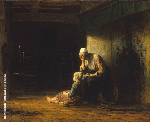The Day Before Parting 1862 by Jozef Israels | Oil Painting Reproduction