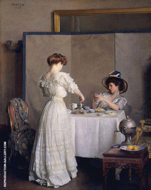 Tea Leaves 1909 by William Paxton | Oil Painting Reproduction