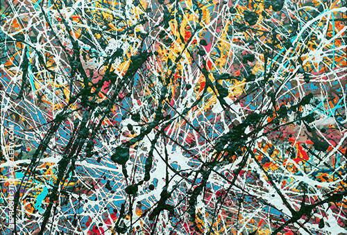 Inspired by Jackson Pollock - Multiform | Oil Painting Reproduction