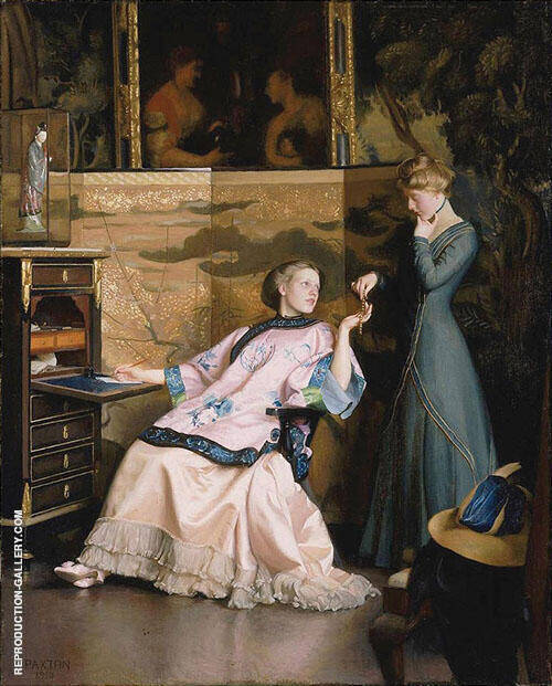 The New Necklace 1910 by William Paxton | Oil Painting Reproduction