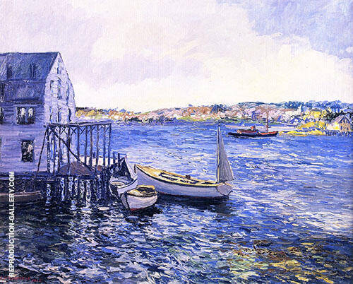 Boothbay Harbor by Edward Willis Redfield | Oil Painting Reproduction