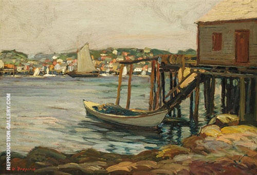 Boothbay Harbor 1904 by Edward Willis Redfield | Oil Painting Reproduction
