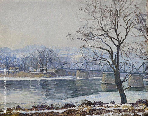 Centre Bridge by Edward Willis Redfield | Oil Painting Reproduction