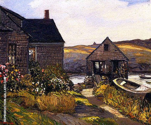 Monhegan Home by Edward Willis Redfield | Oil Painting Reproduction