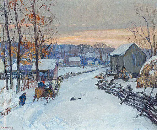 Sleigh Days 1917 By Edward Willis Redfield