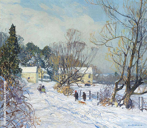 The Road to The Mill by Edward Willis Redfield | Oil Painting Reproduction