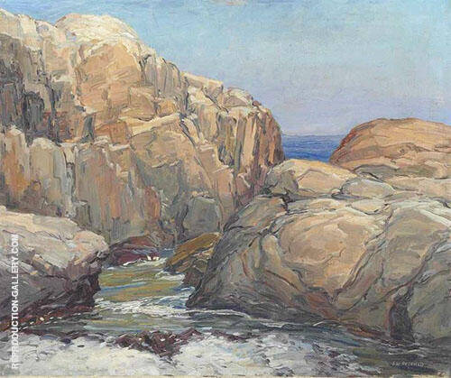 The Rocky Coast by Edward Willis Redfield | Oil Painting Reproduction