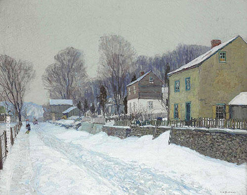The Village of Center Bridge 1907 | Oil Painting Reproduction