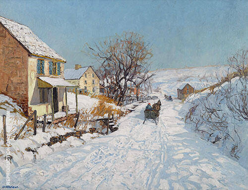 Winter Sunlight 1929 by Edward Willis Redfield | Oil Painting Reproduction