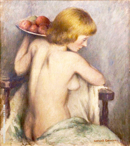 A Nude with Apples by Edmund William Greacen | Oil Painting Reproduction