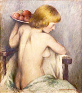 A Nude with Apples By Edmund William Greacen