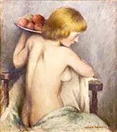 A Nude with Apples By Edmund William Greacen