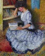 Ethol in The Library Giverny 1909 By Edmund William Greacen